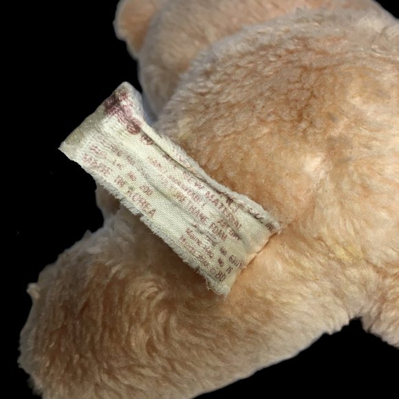 Russ Berrie Teddy Bear Buddy Plush #580 Stuffed Animal Korea Peach Pink RARE 8" - Picture 8 of 9